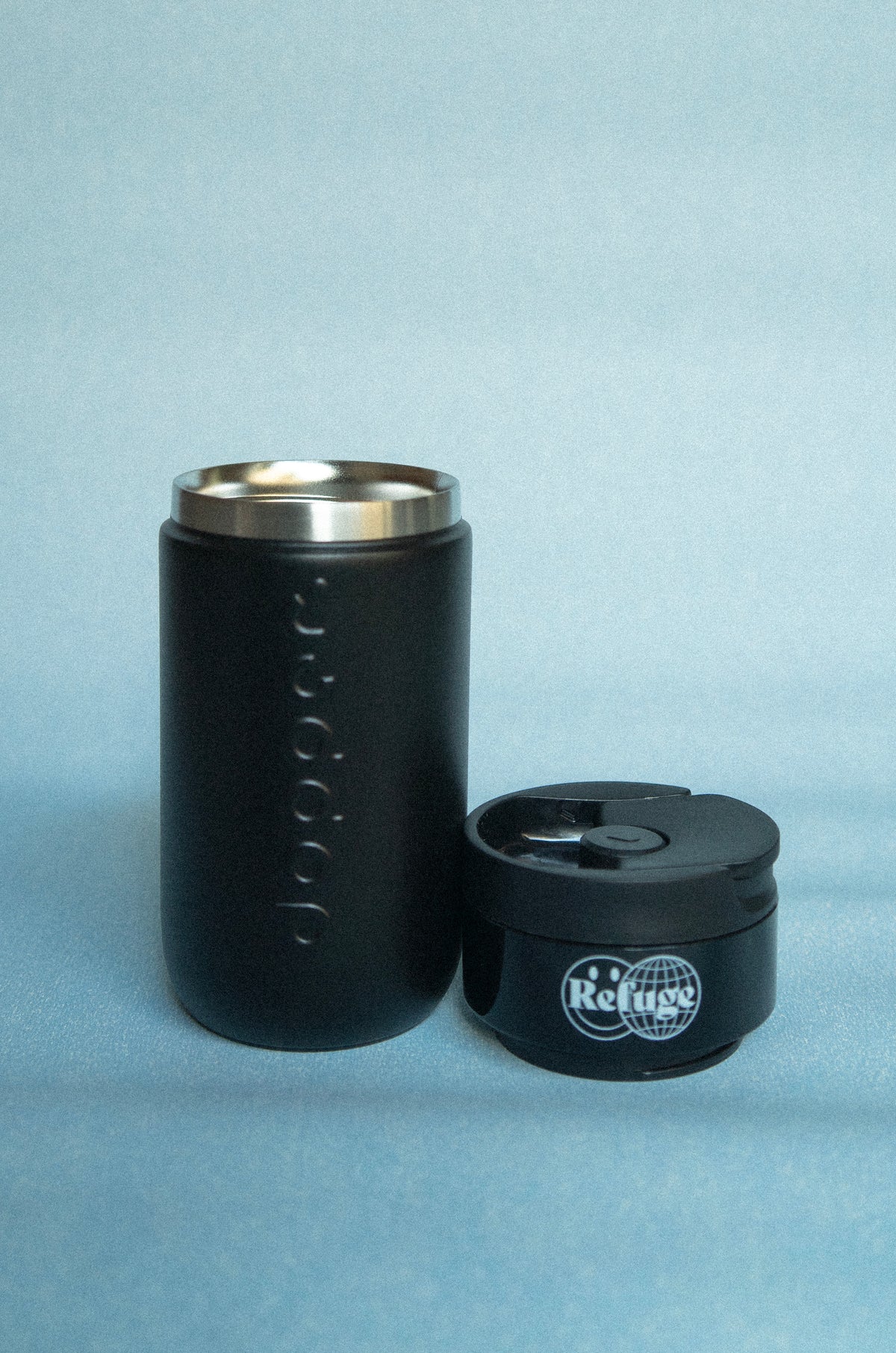 Refuge Worldwide x Dopper Travel Mugs