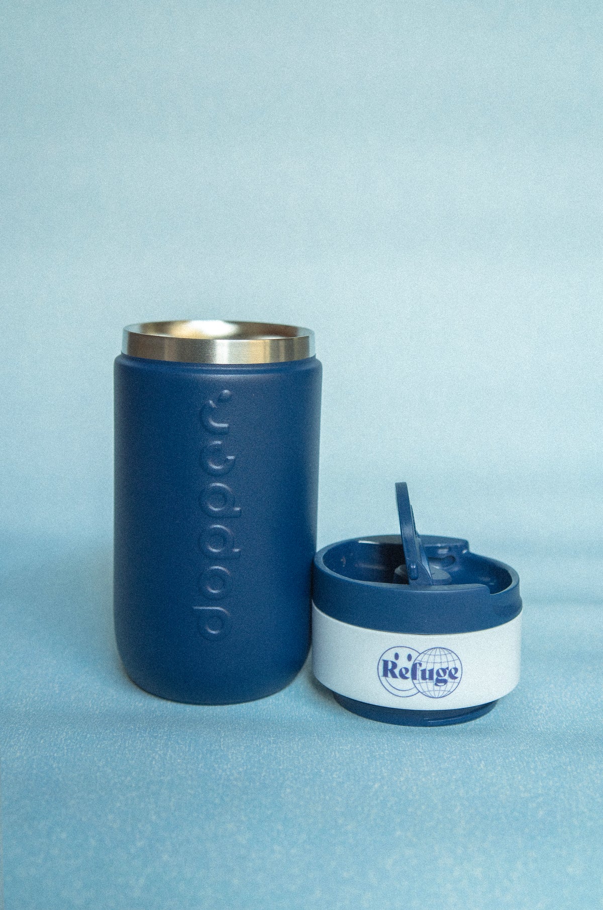 Refuge Worldwide x Dopper Travel Mugs