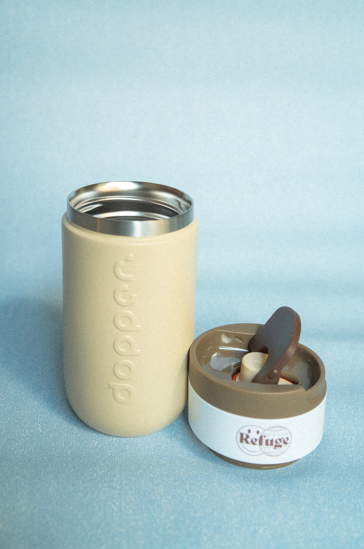 Refuge Worldwide x Dopper Travel Mugs
